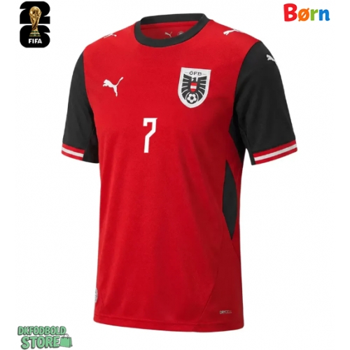 Østrig Marko Arnautovic #7 Replika Babytøj Hjemmebanesæt Børn VM 2026 Kortærmet (+ Korte bukser)